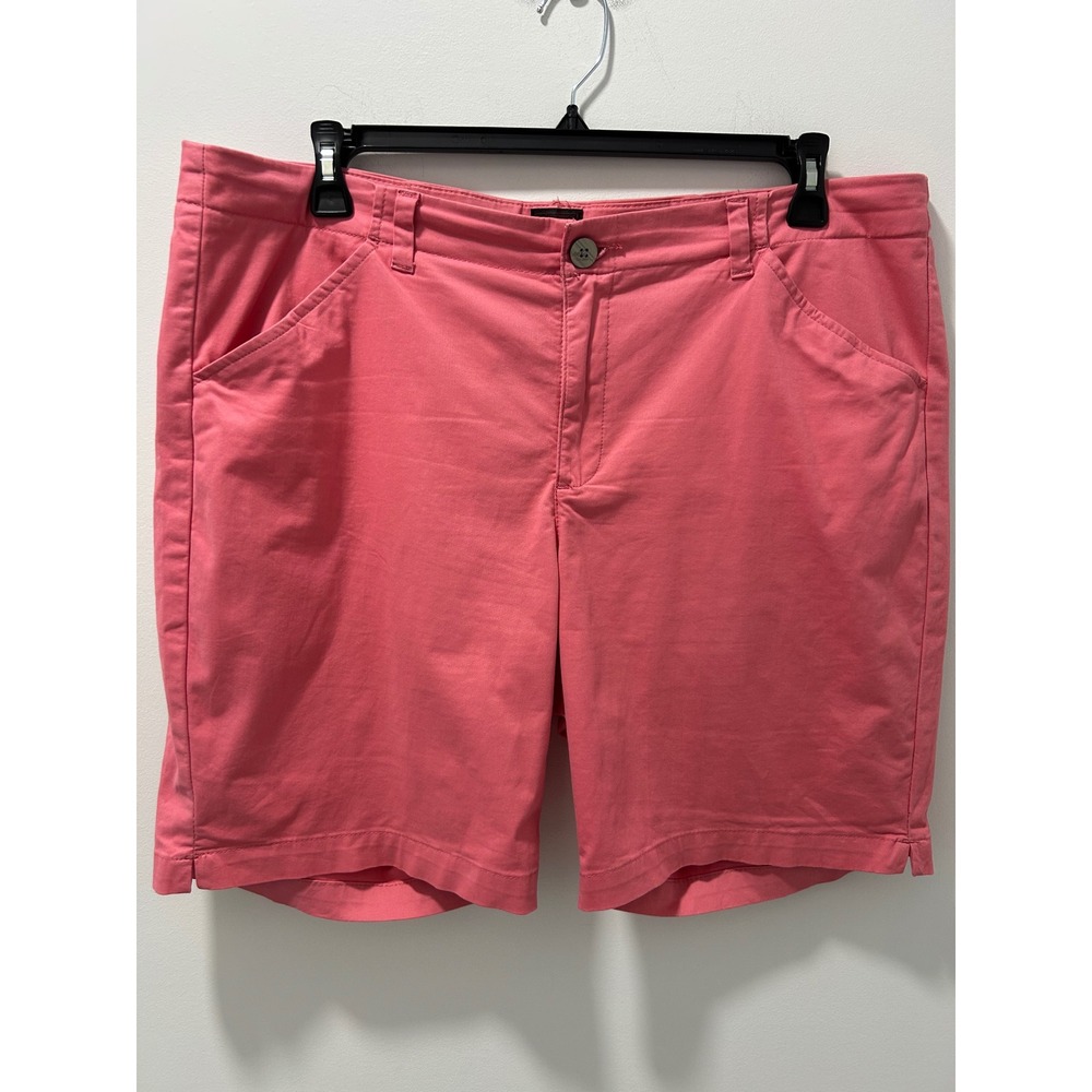 Lee Pink Chino Shorts Womens 18 Medium Coral Stretch Cotton 112328952